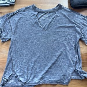 Grey Distressed Free People T-Shirt!